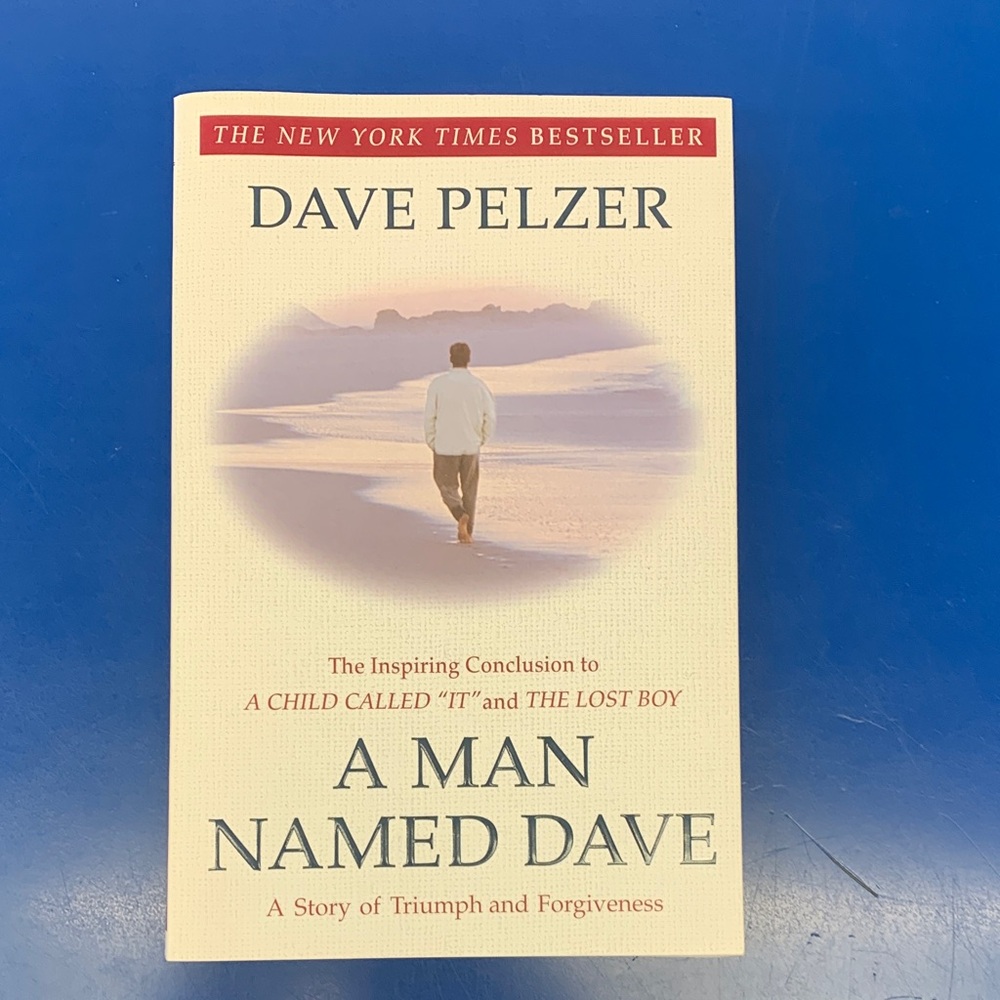 A Man Named Dave by Dave Pelzer - Cream Cover with Blue Accent